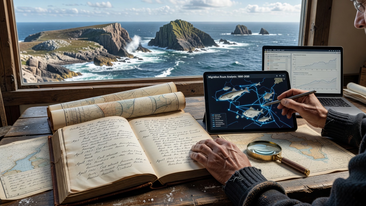 Examining How Traditional Logbook Records Reveal Shifts in Fish Migration Routes Through Remote Island Passages